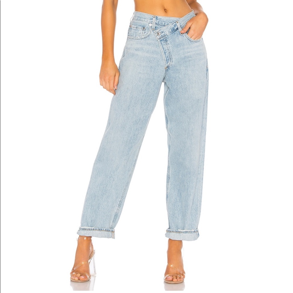 Agolde Criss Cross Asymmetrical Upsized Jean